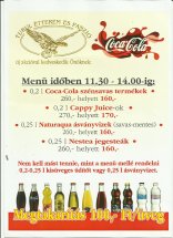 coca-cola menü